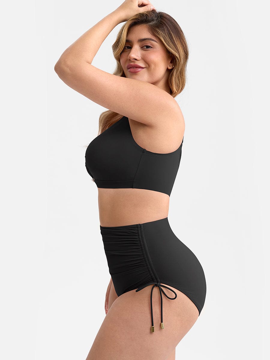 Sculpt Deep V Metal Ring Tummy Control Swimsuit