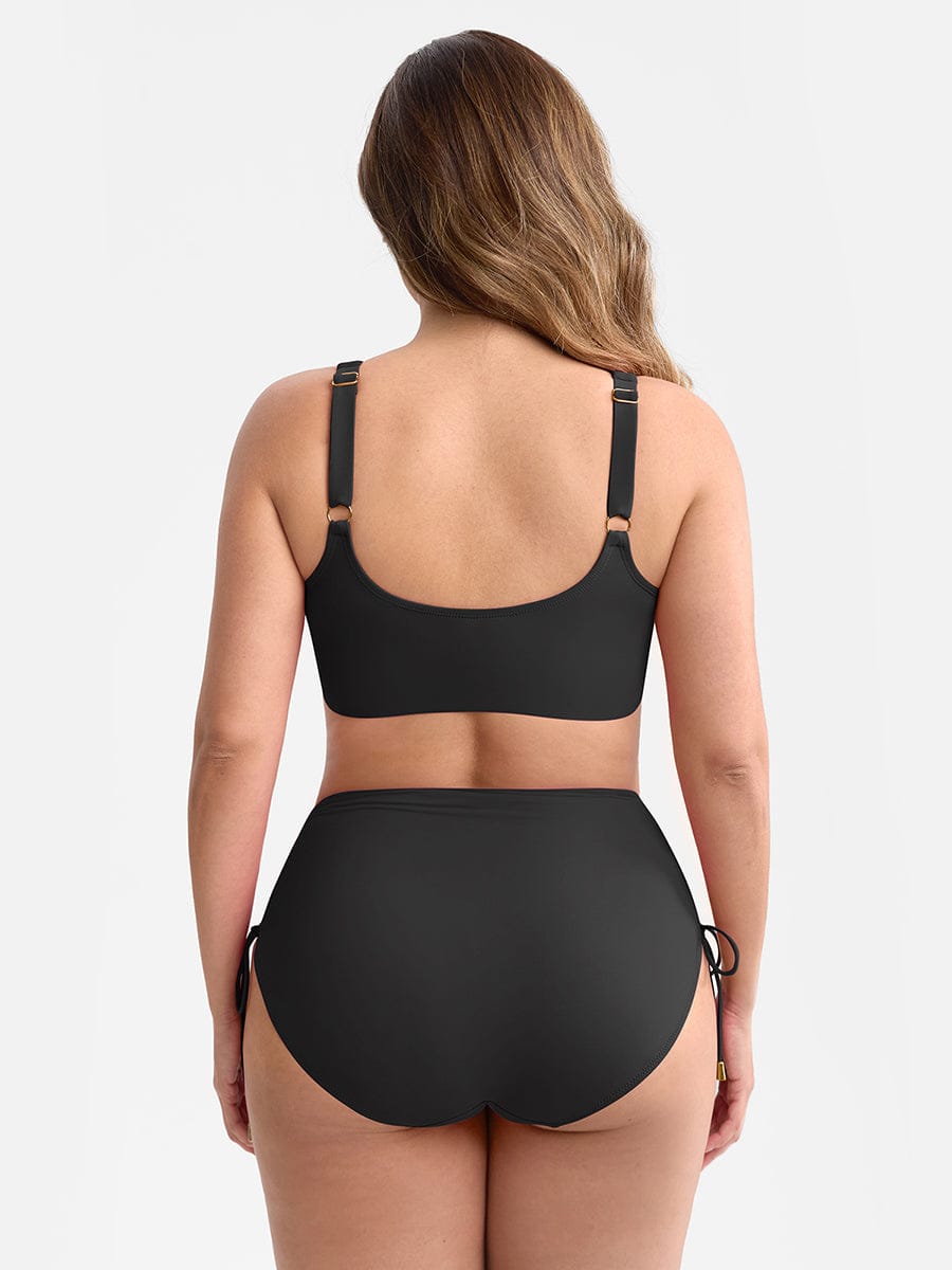 Sculpt Deep V Metal Ring Tummy Control Swimsuit
