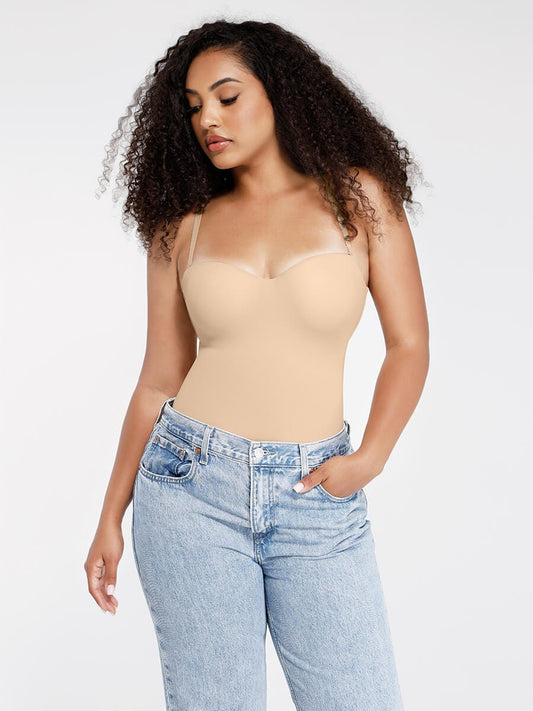 Wholesale One Piece Underwire Strapless Cups Waist And Abdomen Shaping Thong Bodysuit